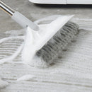 Long Handle Floor Scrub Brush 2 in 1 Window Wiper Floor Mop Clean (White)