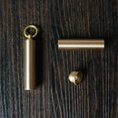 Brass Pill Box Case Medicine Bottle Holder Container Keychain w/ Waterproof L1B6