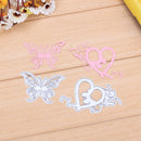 2pcs Heart Butterfly Stencils Scrapbook Embossing DIY Cutting Die Card Gift