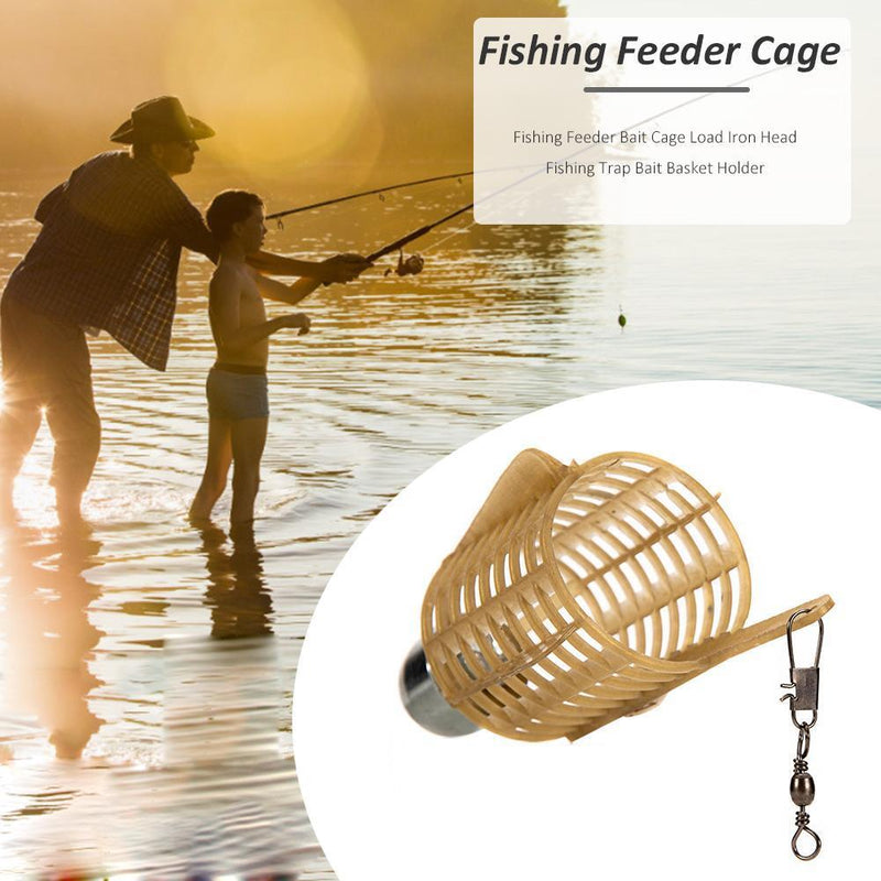 Fishing Feeder Bait Cage Load Iron Head Fishing Trap Basket Holder (30g)