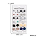 Round Fashion Women Gifts Stud Earring Wedding Exquisite 12 Pairs
