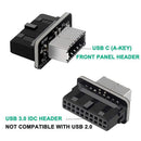 Adapter 20Pin Header Adapter USB to Type E Panel USB Adapter Front Panel Socket