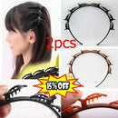 2PCS Double Bangs Hairstyle Hairpin Hair Accessories Black+Coffee hot.