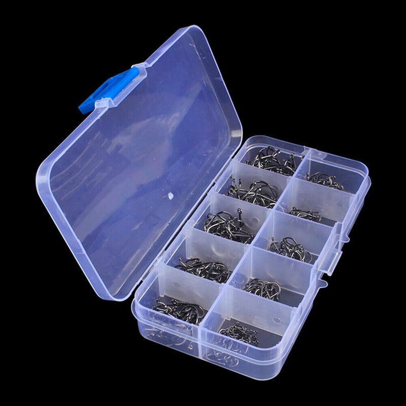 500pcs Fishing Hooks Set Sharp Barbed Fishhooks Rock Fishing Accessories
