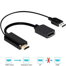 to Display Port Female Laptop 4K Adapter USB Powered Converter HDMI to DP Cable