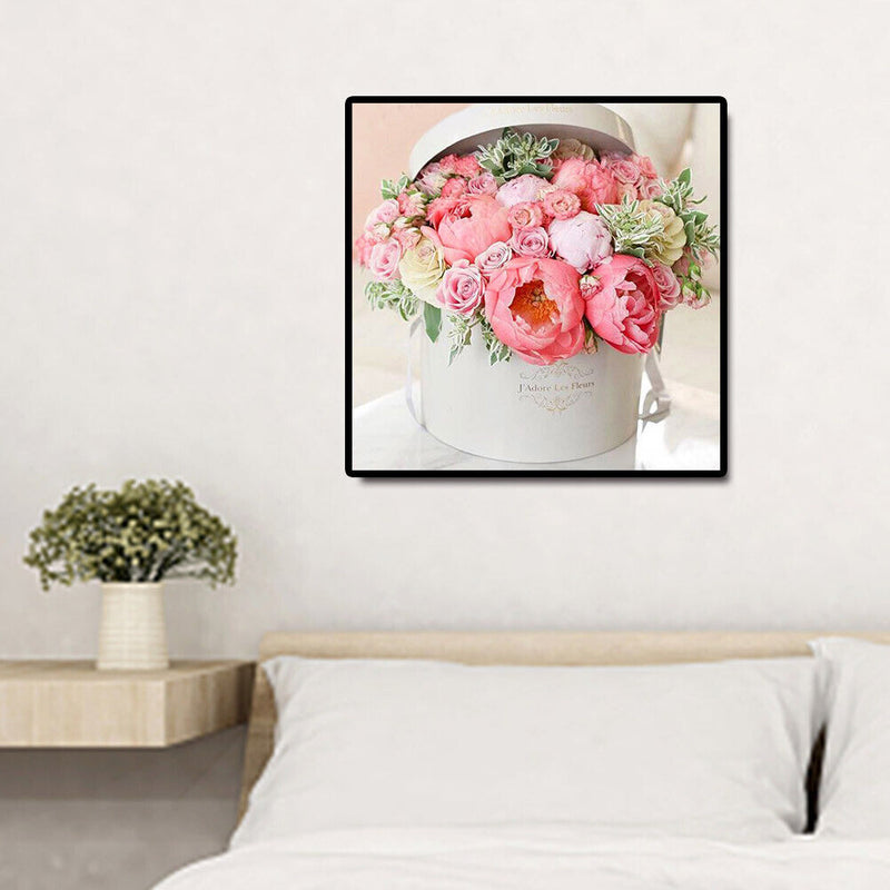 Flower in Box 5D DIY Full Drill Diamond Painting Rhinestone Christmas Gift Decor