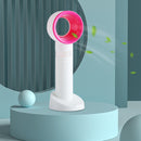 Portable Bladeless Fan Handheld Desktop Summer Travel Mini Cooler (White)