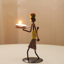 Creative Retro Metal Candle Holder Home Romantic Candlestick Ornaments (D) Newly