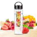 700ml Leakproof Water Bottle Plastic Soak Fruit Outdoor Drinkware (Black) Newly