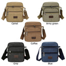 3pcs Men Canvas Zip Casual Travel Crossbody Shoulder Bag(Army Green)