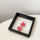 10pcs Floating Display Stands Clear Jewelry Necklace Box (Black 7x7x2cm) Newly