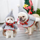 Velvet Cute Snowman Plus Fur Ball Pet Christmas Headwear Transformed Warm