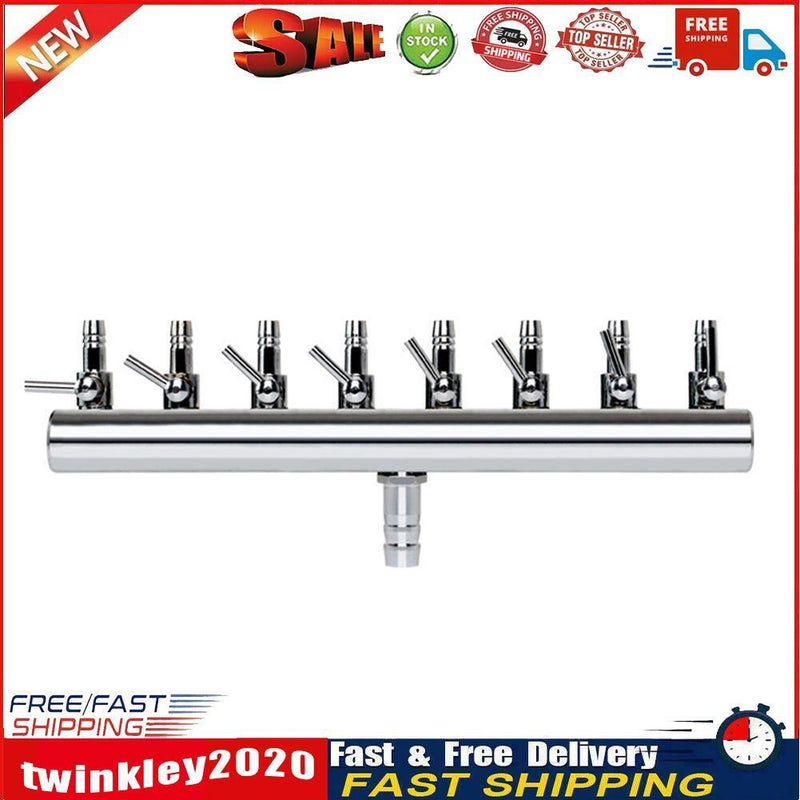 Air Oxygen Pump Aquarium Fish Tank Stainless Steel Splitter Hose (8 Ways) Newly