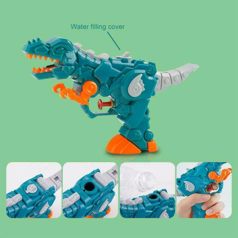 Children's Portable Water Gun Dinosaur Water Squirt Swimming Gun Beach Poo E6B4