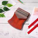 Portable 17-Key Mahogany Veneer Kalimba Instrument Finger Piano Mbira Sanza Gift
