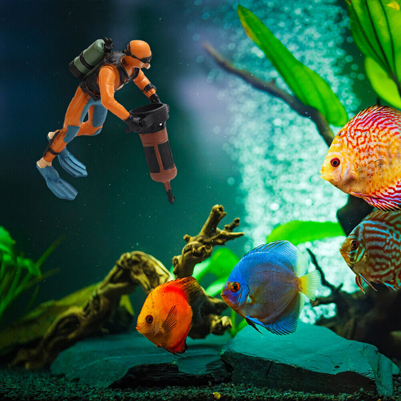 Aquarium Decoration Diver Fish Tank Underwater Aquatic Float Landscape Ornament