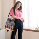 Fashion Print Multifunction Backpack Female Travel Anti-Theft Girls School Bags