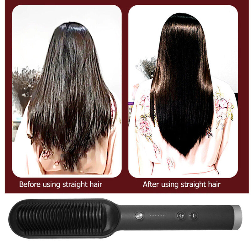 Hot Air Comb Setting Styling Straight Plate Splint Hair Dryer Bangs Curling Rod
