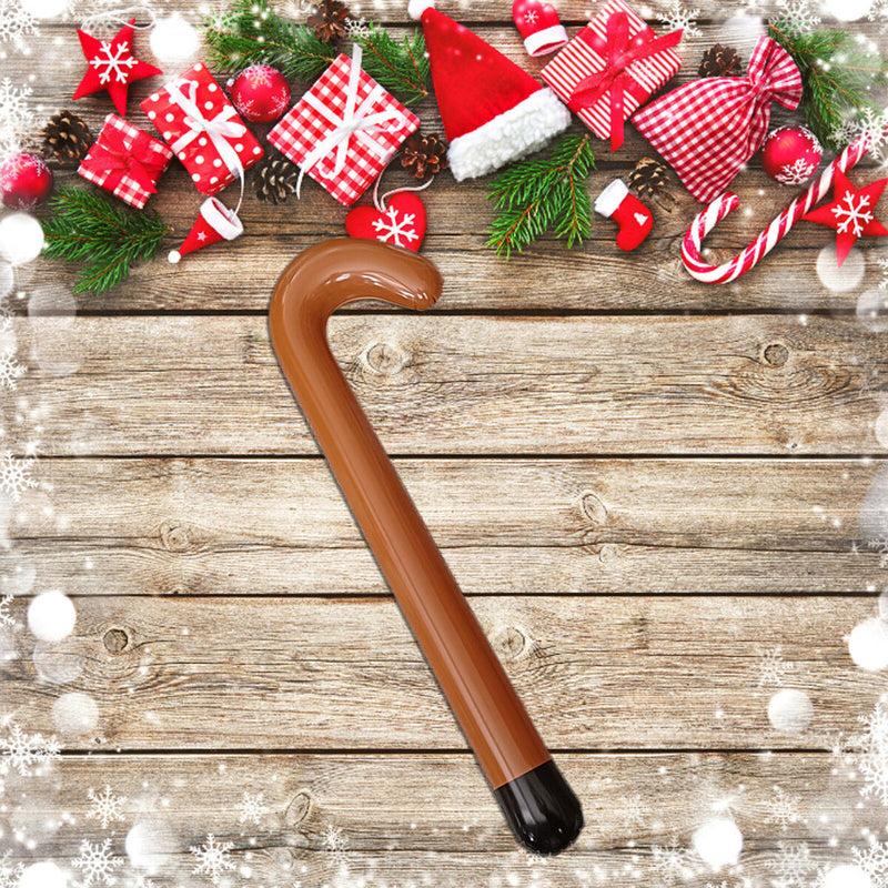 Inflatable Candy Cane - Blow up Crutch for Xmas Hanging Ornaments (Coffee) Newly
