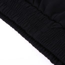 Women Sports Suit Letter Print Black Tops Short Pants Tracksuits (XL)