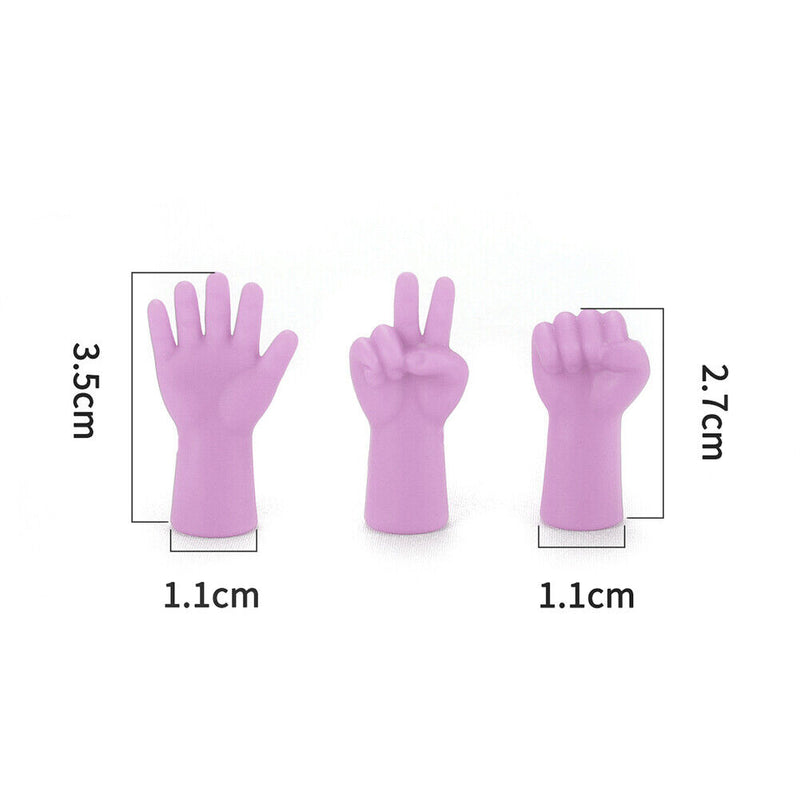 6pcs Cute Knitting Needles Point Caps Gesture Shape Needle Tip Stopper Protector