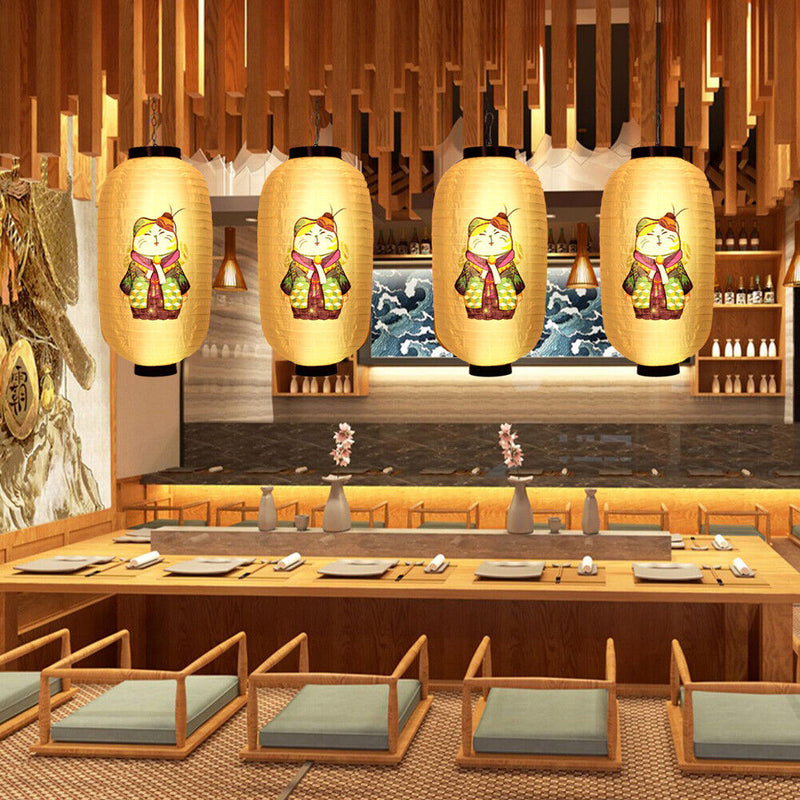 Lucky Cat Waterproof 10 inch Lanterns Bistro Restaurant Craft (B Green) Newly