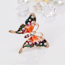 Colorful Butterfly Brooches Rhinestone Pins Men Women Enamel Lapel Badge Jewelry