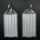 Lot Of 40Pcs Plastic Keychain Key Ring ID Tags Name Card Label Language Fob