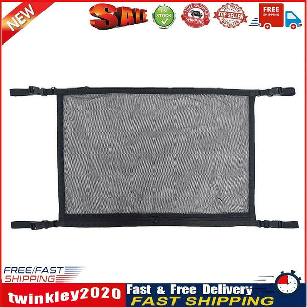 Car Ceiling Storage Net Pocket Grab Handle Zipper Sundries Organizer Bag Newly