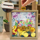 Wooden Diamond Painting Piggy Bank DIY Coin Saving Box Xmas Gifts (CQG08)