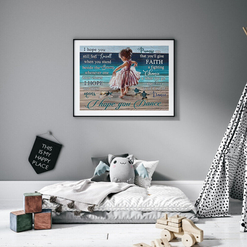 Dancing Girl Oil Paint By Numbers Kits Canvas DIY Picture Hand Painted Wall Art