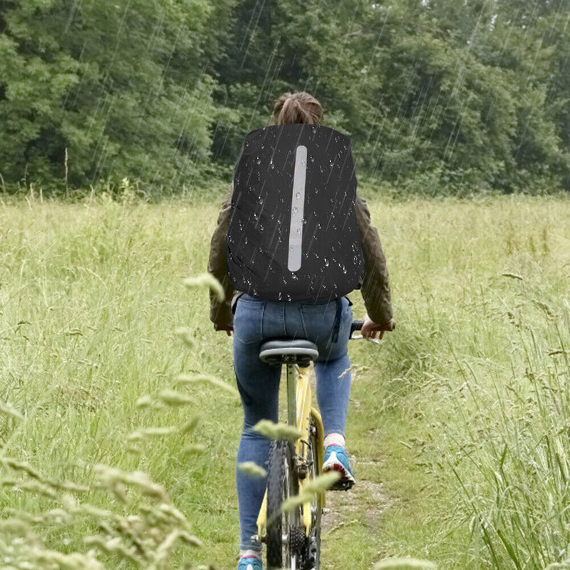 Reflective Waterproof Backpack Rain Cover Outdoor Sport Cycling Safety Rain