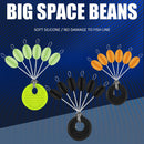 60pcs 10 Group Set Silicone Space Beans Stopper Fishing Bait Float (Green) Newly