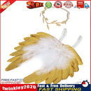 Angel Feather Wings Baby Leaves Headband Hair Head Bands (gloden) Newly