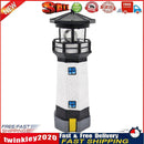Lighthouse Solar LED Light Garden Yard Smart Sensor Rotating Lamp (Black) Newly