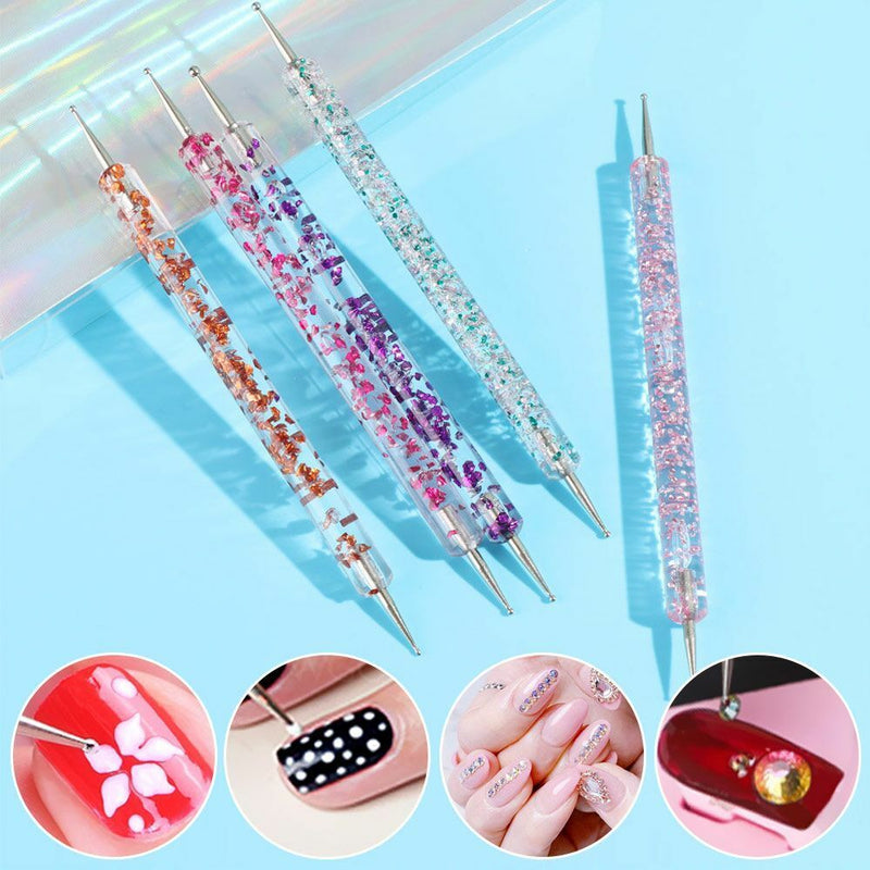 DIY Professional Marbleizing Dotting Pen Painting Nail Art Manicure Tools