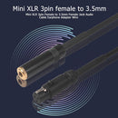 Mini 3Pin XLR Female to 3.5mm TRS 1/8inch Female Stereo Audio Adapter Mic C