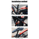 2pcs Reflective Mountain Bike Fenders Front Rear Bicycle Mud Guards (Red) Newly
