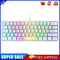 K61 RGB Wired Keyboard 60 Percent 62 Keys Ergonomic Gaming Keyboard (White)