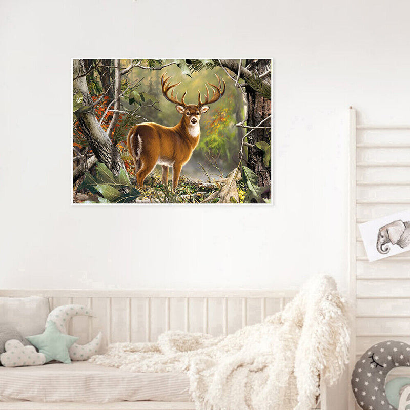 Deer Black Bear Canvas Paint By Numbers Oil Hand Painted Drawing Kit Home Dec