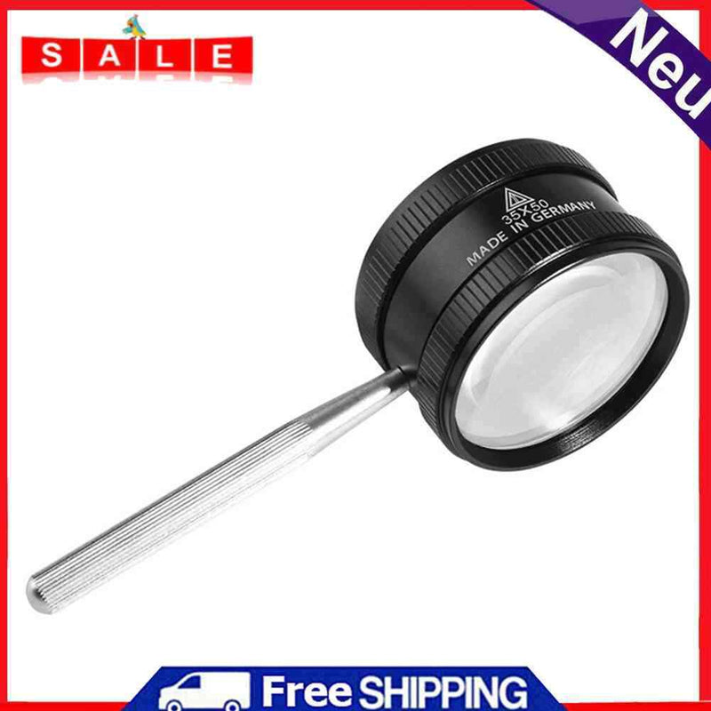 Handheld Optical Lens Magnifying Glass 35x50 Jewelry Appraisal Monocle Magnifier