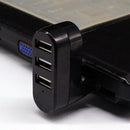 USB3.0 Hub Adapter Rotate High Speed U Disk Reader Splitter 3-Port (Black)