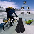 Sponge MTB Bike Seat Cushion with Saddle Seat Anti-slip Rain Cover (Black)