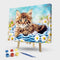 DIY Abstract Acrylic Picture Gift Cat in Basketball Digital Oil Hand Painting Kit