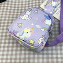 Children Cute Cartoon Print Nylon Chest Bags Mini Crossbody Bags (Purple)