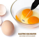 Electric Eggbeater Milk Drink Coffee Blender Egg Beater Stirrer (Black)