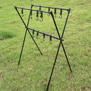 Lightweight Outdoor Camping Shelf Clothes Storage Hanger BBQ Triangle Rack Newly