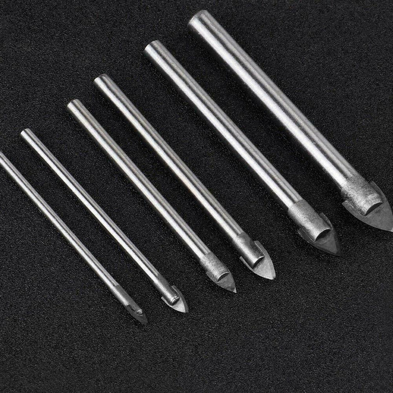 6 pieces 3-10mm ceramic tile glass bit tiles shovel ground dril tip F0B3