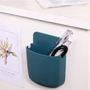 Wall Mounted Organizer Storage Box TV Remote Control Phone Holder (Blue) Newly