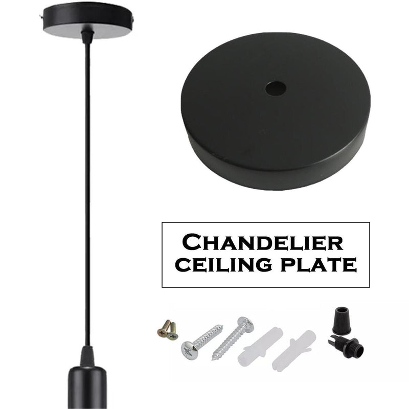 Ceiling Chassis 120mm Choose Pendant Cable Grip Flex Clamp Plate Light Fitting`